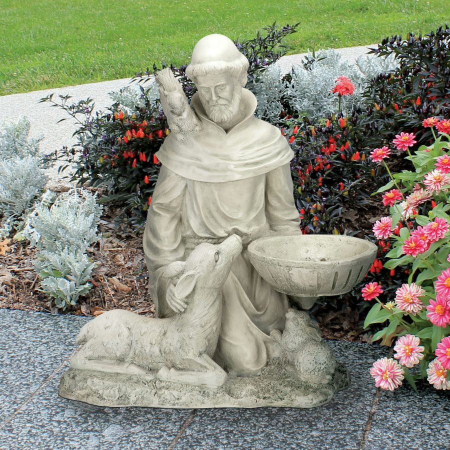 Toscano - Saint Francis Feeds the Animals Garden Statue