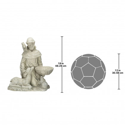 Toscano - Saint Francis Feeds the Animals Garden Statue