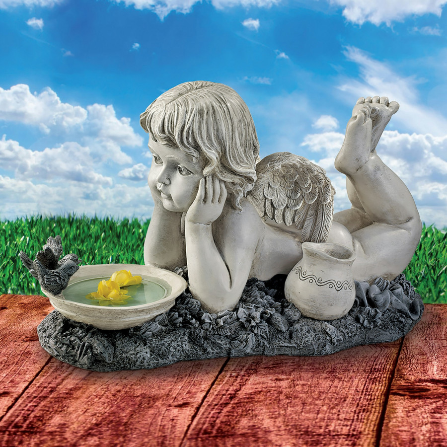 Toscano - Summertime Reflections Cherub Garden Statue