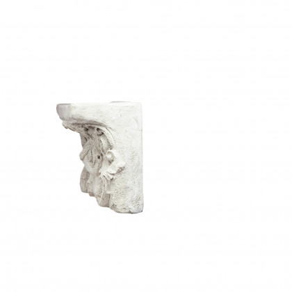 Toscano - Cathedral Cherub Sculptural Wall Shelf in Antique Stone, Designer Resin