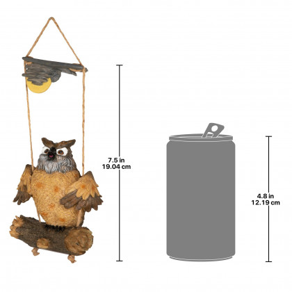 Toscano - Howie the Hoot Owl Swinging Sculpture