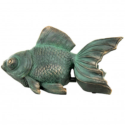 Toscano - Butterfly Asian Koi Piped Spitter Statue