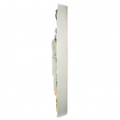 Toscano - Virgin Mary and Child Roundel Wall Sculpture