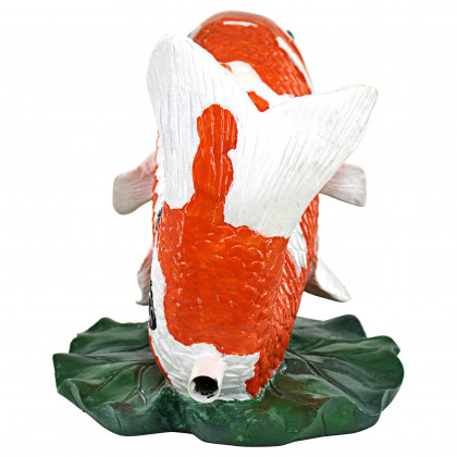 Toscano - Kohaku Asian Koi Piped Spitter Statue