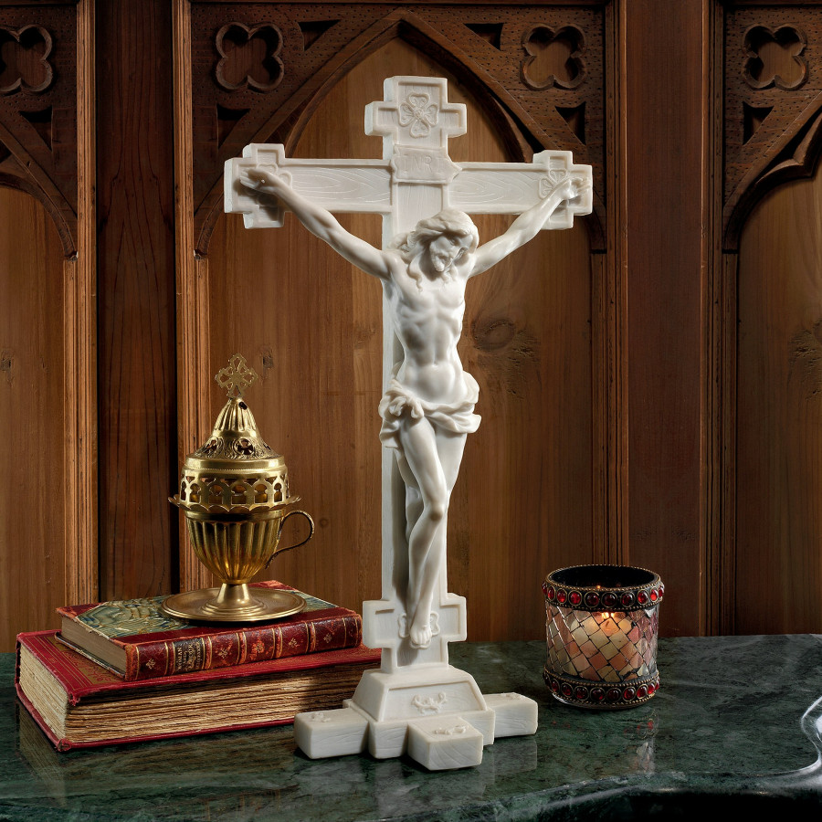 Toscano - Crucifix Body of Christ Bonded Marble Resin Statue