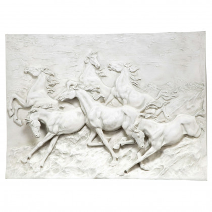 Toscano - Wild Horse Stampede Frieze Wall Sculpture