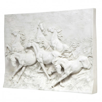 Toscano - Wild Horse Stampede Frieze Wall Sculpture