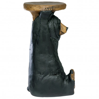 Toscano - Black Forest Bear Table Sculptural Pedestal in Designer Resin