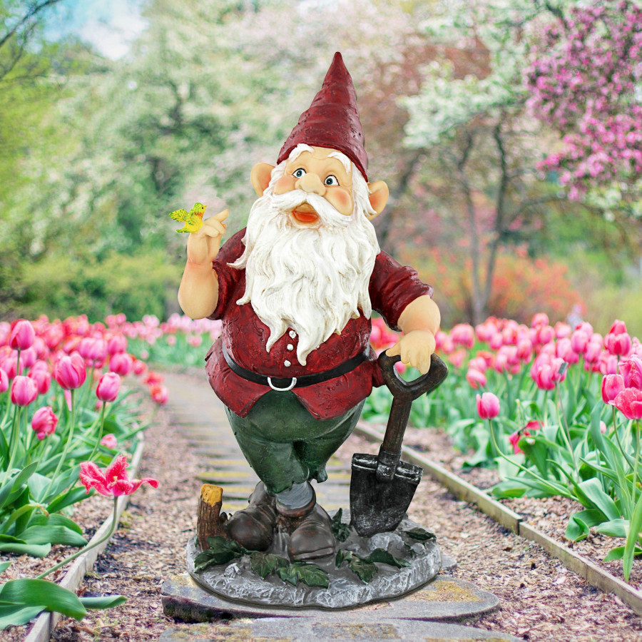 Toscano - Birdy and Spader the Garden Gnome Statue