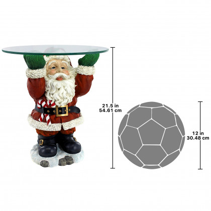 Toscano - Santa Claus Sculptural Holiday Table in Designer Resin