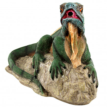 Toscano - Ikethe Iguana Spitter Piped Statue