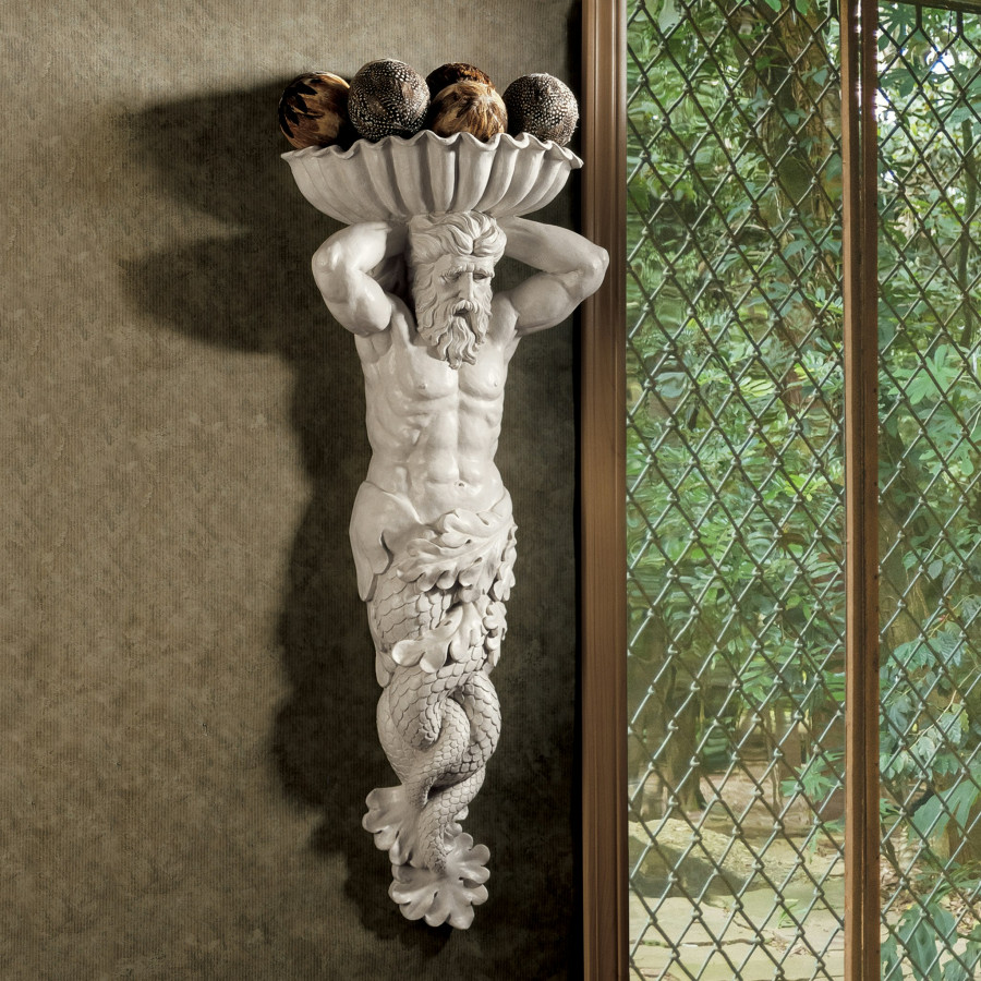 Toscano - Atlantes God of the Sea Wall Sculpture