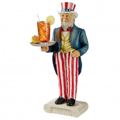 Toscano - Uncle Sam Yankee Doodle Dandy Butler Sculptural Pedestal Table in Designer Resin