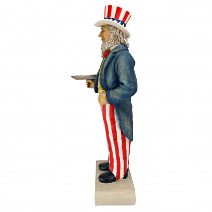 Toscano - Uncle Sam Yankee Doodle Dandy Butler Sculptural Pedestal Table in Designer Resin
