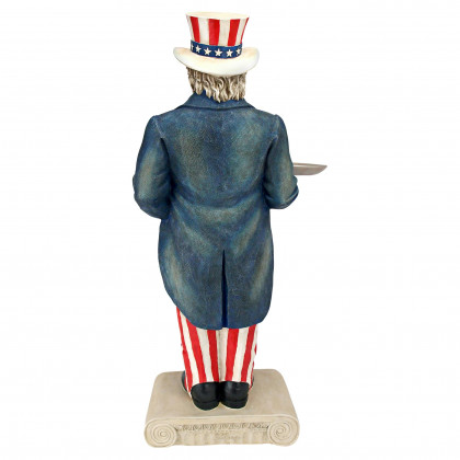Toscano - Uncle Sam Yankee Doodle Dandy Butler Sculptural Pedestal Table in Designer Resin