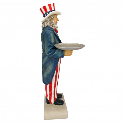 Toscano - Uncle Sam Yankee Doodle Dandy Butler Sculptural Pedestal Table in Designer Resin