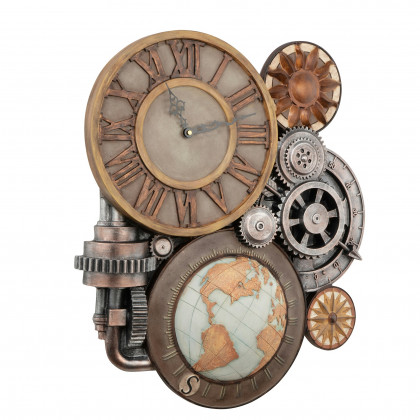Toscano Gears of Time Sculptural Wall Clock — Large