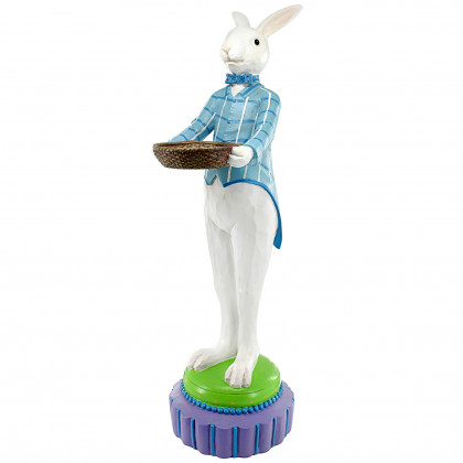 Toscano - Mr. Eggsy at Your Service Easter Bunny Rabbit Butler Statue