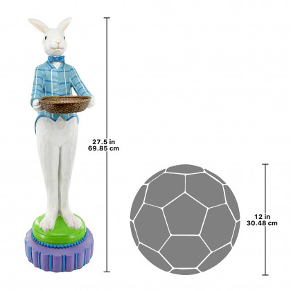 Toscano - Mr. Eggsy at Your Service Easter Bunny Rabbit Butler Statue