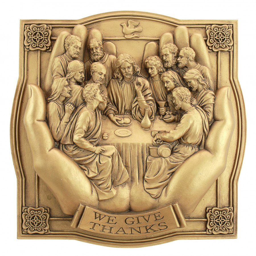 Toscano - Giving Thanks Lord Supper Wall Sculpture