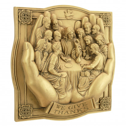 Toscano - Giving Thanks Lord Supper Wall Sculpture