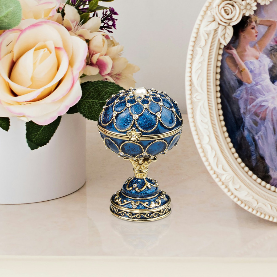 Toscano - Royal Palace Romanov-Style Collectible Enameled Egg in Peterhof