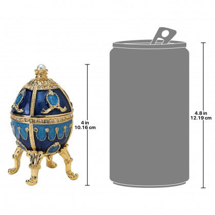 Toscano - Pushkin Romanov-Style Collectible Enameled Egg in Natalia