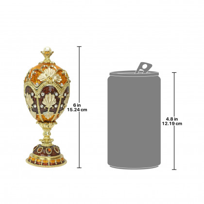 Toscano Pavlousk Romanov-Style Collectible Enameled Egg - Constantine