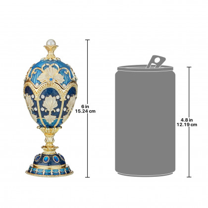 Toscano Pavlousk Romanov-Style Collectible Enameled Egg - Nikolaievich