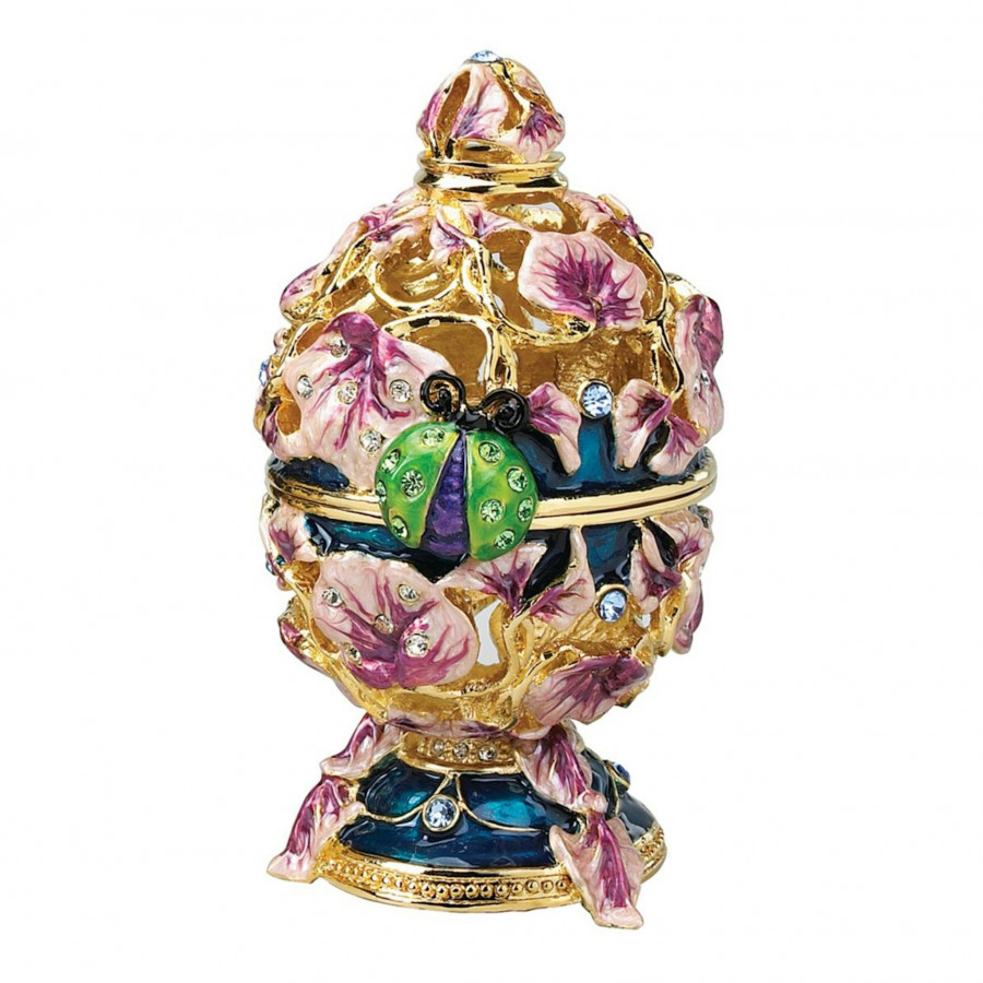 Toscano Royal Garden Romanov-Style Collectible Enameled Egg - Ladybug
