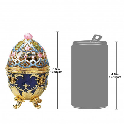 Toscano Royal Garden Romanov-Style Collectible Enameled Egg - Hummingbird