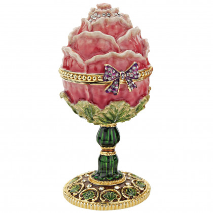 Toscano Gardens Treasures Romanov-Style Collectible Enameled Egg - Rose