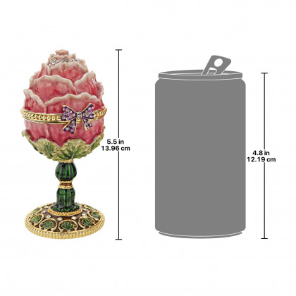 Toscano Gardens Treasures Romanov-Style Collectible Enameled Egg - Rose
