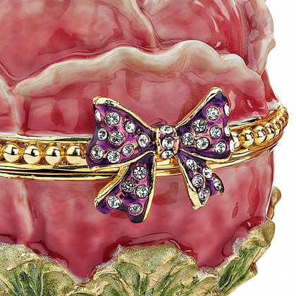 Toscano Gardens Treasures Romanov-Style Collectible Enameled Egg - Rose