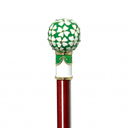 Toscano - Imperial Four Leaf Clover Enameled Walking Stick
