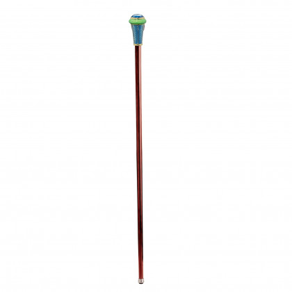Toscano - Imperial Peacock Tail Enameled Walking Stick