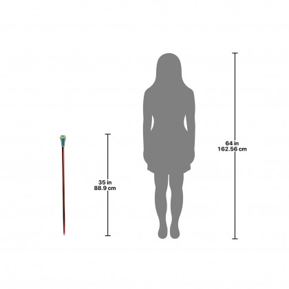 Toscano - Imperial Peacock Tail Enameled Walking Stick