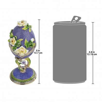 Toscano - Spring Bouquet Romanov-Style Collectible Enameled Egg in Lavender