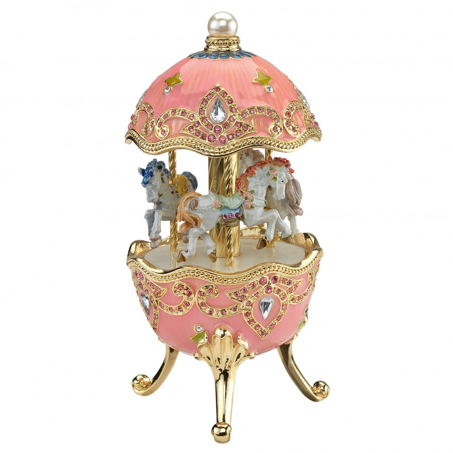 Toscano - Horse Carousel Romanov-Style Collectible Musical Enameled Egg