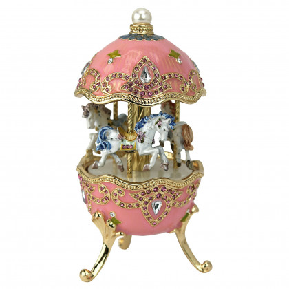Toscano - Horse Carousel Romanov-Style Collectible Musical Enameled Egg