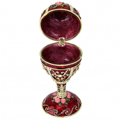 Toscano - Ruby Rosette Romanov-Style Collectible Enameled Egg