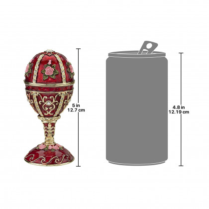 Toscano - Ruby Rosette Romanov-Style Collectible Enameled Egg