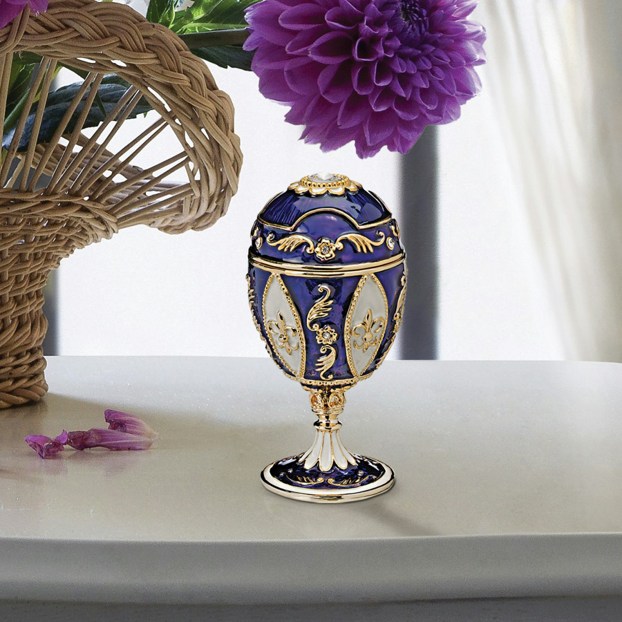 Toscano - Royal French Pourpre Romanov-Style Collectible Enameled Egg