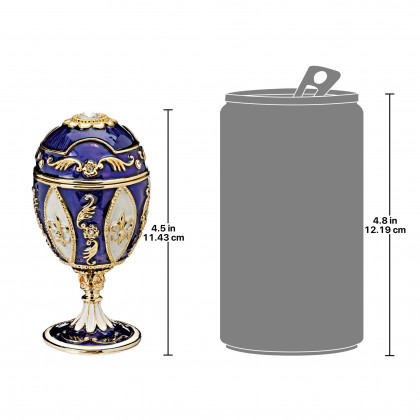 Toscano - Royal French Pourpre Romanov-Style Collectible Enameled Egg