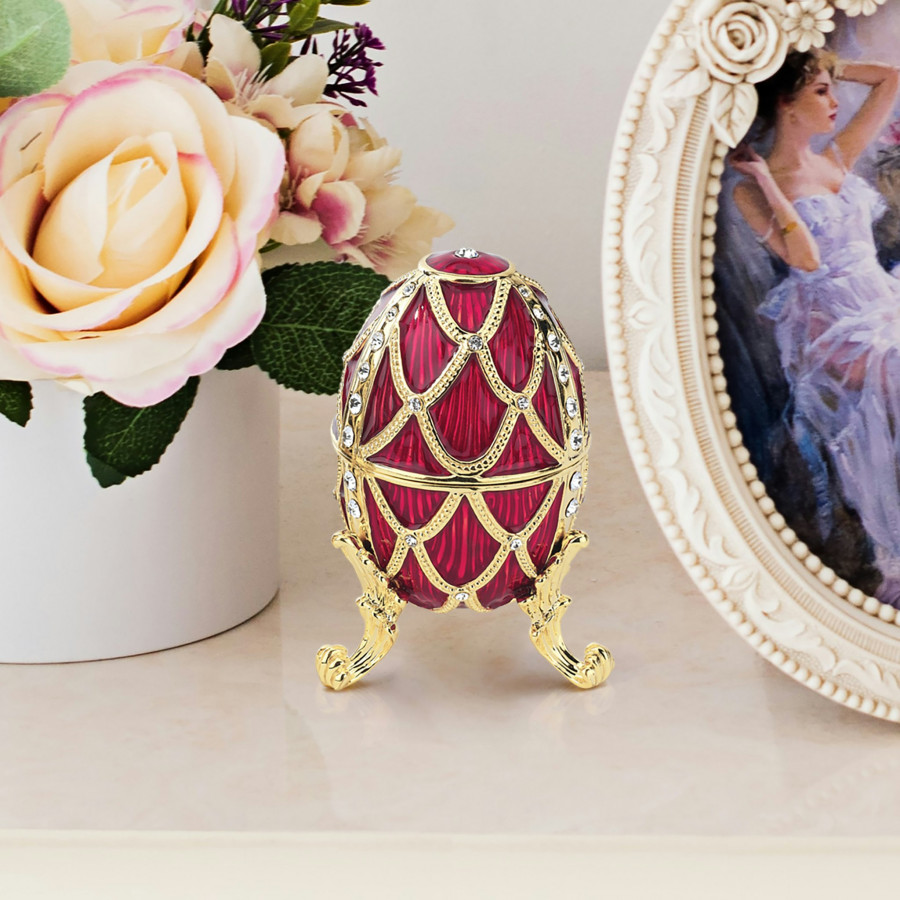 Toscano - Golden Trellis Romanov-Style Collectible Enameled Egg