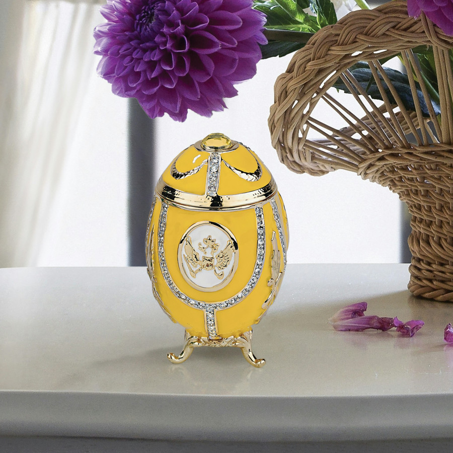 Toscano - Russian Imperial Eagle Romanov-Style Collectible Enameled Egg