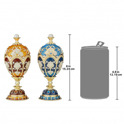 Toscano - Set of 2 Pavlousk Romanov-Style Collectible Enameled Eggs