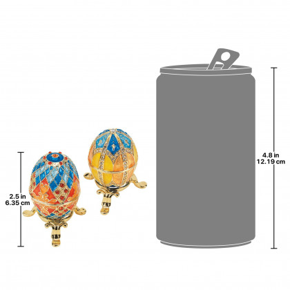 Toscano - Set of 2 Grand Duchess Romanov-Style Collectible Enameled Eggs