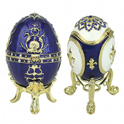 Toscano - Set of 2 Peterhof Palace Romanov-Style Collectible Enameled Eggs