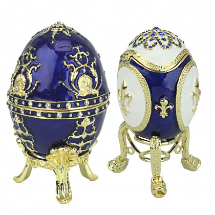 Toscano - Set of 2 Peterhof Palace Romanov-Style Collectible Enameled Eggs